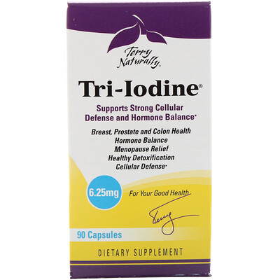 Terry Naturally Tri-Iodine, 6,25 мг, 90 капсул