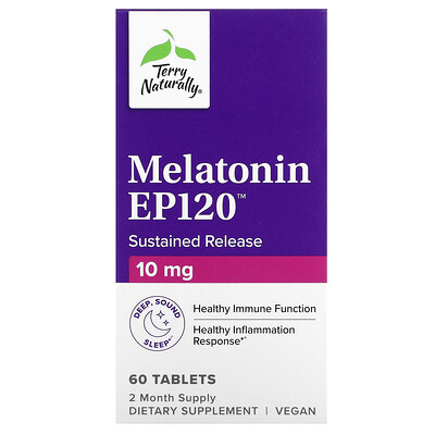 

Terry Naturally Melatonin EP120 Sustained Release 10 mg 60 Tablets