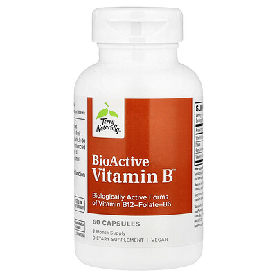 Terry Naturally, BioActive Vitamin B™, 60 cápsulas