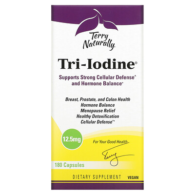 

Terry Naturally Tri-Iodine, 12,5 мг, 180 капсул