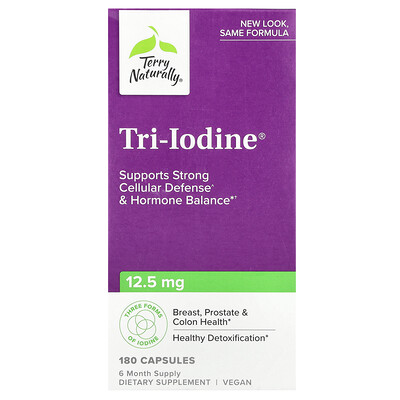 Product Image for Terry Naturally, Tri-Iodine , 12.5 mg, 180 Capsules