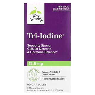 Terry Naturally, Tri-İyot®, 12,5 mg, 90 Kapsül