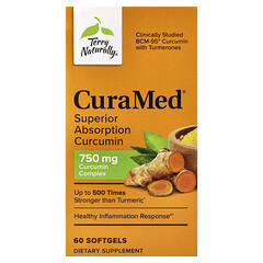 CuraMed®, куркумін із покращеною абсорбцією, 750 мг, 60 капсул