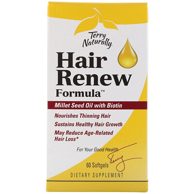 Terry Naturally, Hair Renew Formula, формула восстановления волос, 60 желатиновых капсул
