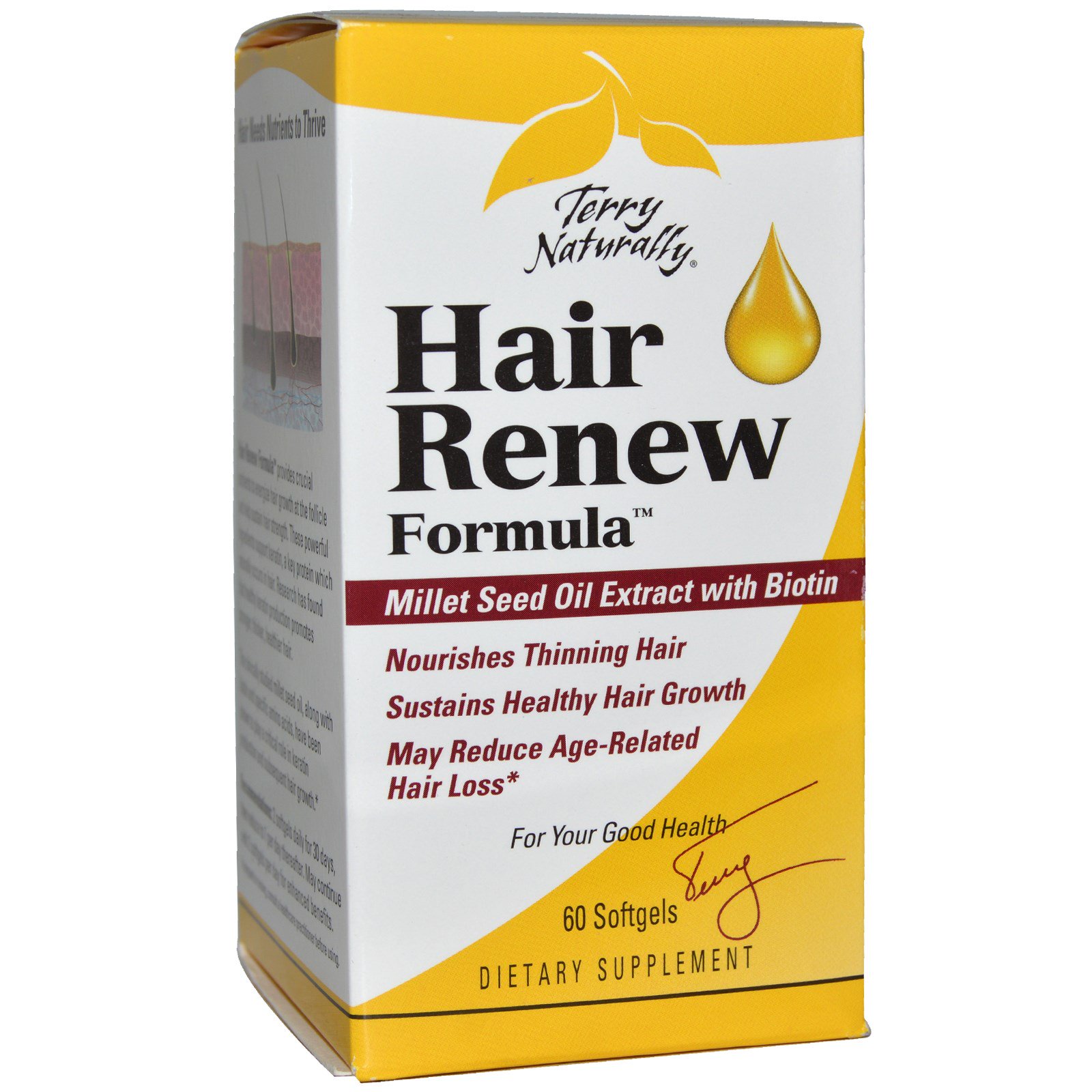 EuroPharma Terry Naturally Hair Renew Formula 60 Softgels
