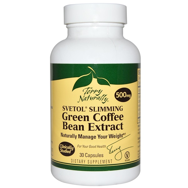 Terry Naturally, Svetol Slimming Green Coffee Bean Extract, 500 mg, 30