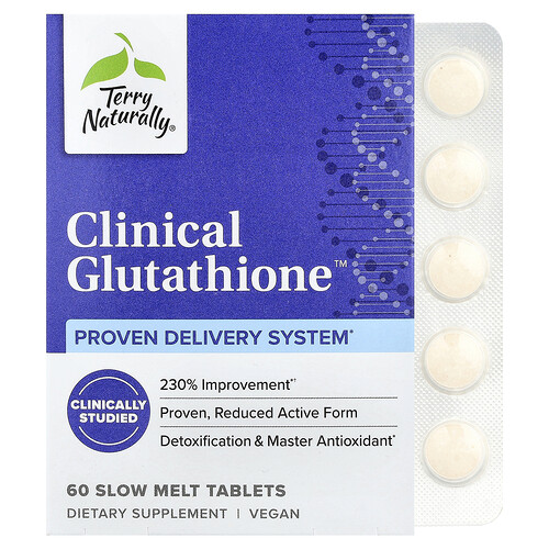 EuroPharma Terry Naturally Clinical Glutathione Supplement Vitamin | 300 mg | 60 Tabs