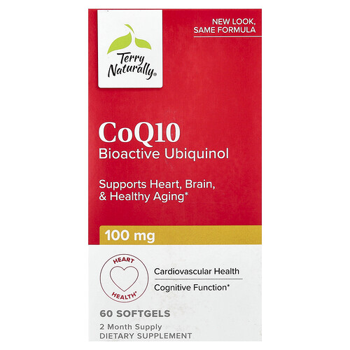 Terry Naturally, CoQ10, Bioactive Ubiquinol, 100 mg, 60 Softgels