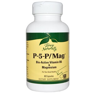 EuroPharma, Terry Naturally, Terry Naturally, P-5-P/Mag, 60 капсул