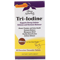 Tri-Iodine, шоколад, 500 мкг, 60 жевательных таблеток - изображение