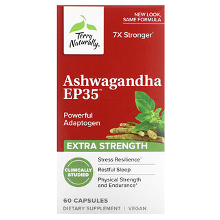 Terry Naturally, Ashwagandha EP35, 60 cápsulas (150 mg por cápsula)
