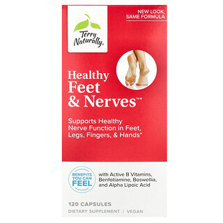 Terry Naturally, Healthy Feet & Nerves™，120 粒胶囊