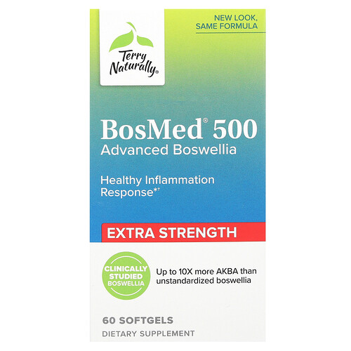 Terry Naturally BosMed 500, Advanced Boswellia, 60 Softgels (500 mg per Softgel)