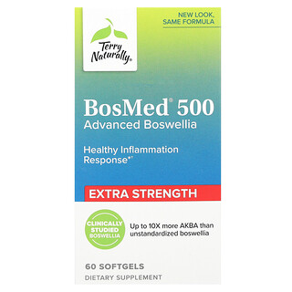 Terry Naturally, BosMed 500, Boswellia avanzada, 60 cápsulas blandas (500 mg por cápsula blanda)