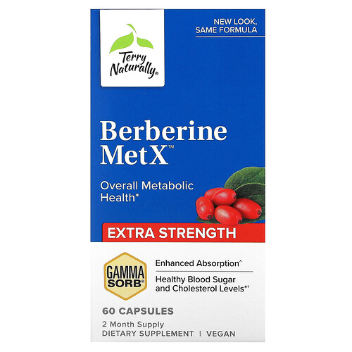 Terry Naturally Berberine MetX™, 60 Capsules (250 mg per Capsule)