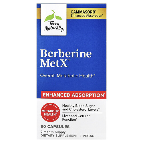 Terry Naturally, Berberine MetX™, 60 Kapseln (250 mg pro Kapsel)