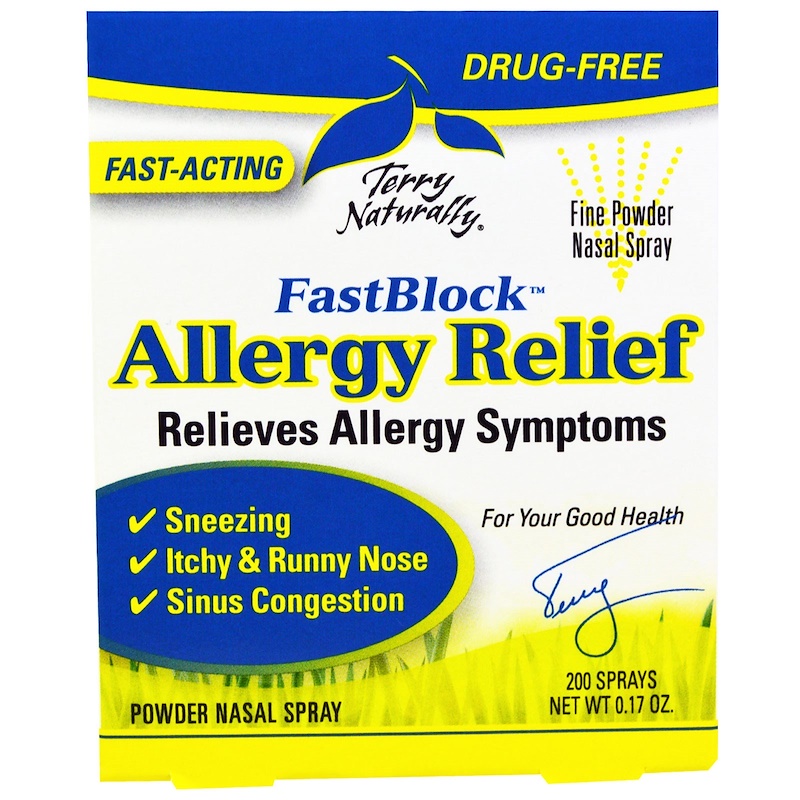 Terry Naturally, FastBlock, Nasaleze Allergy Relief, Powder Nasal Spray