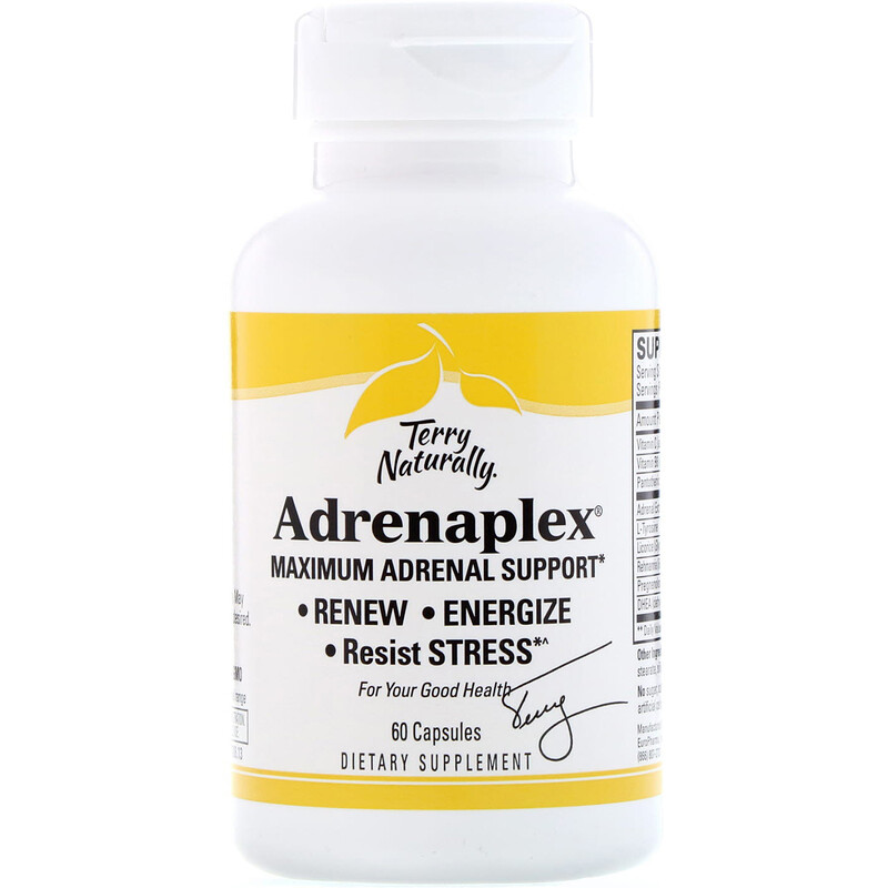Terry Naturally, Adrenaplex, Maximum Adrenal Support, 60 Capsules - iHerb
