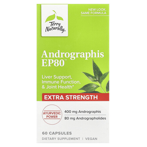 Terry Naturally, Andrographis EP80, 400 mg, 60 Capsules