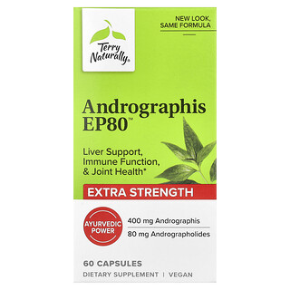 Terry Naturally, Andrographis EP80™, 400 mg, 60 Capsules