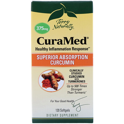 Terry Naturally CuraMed, 375 мг, 120 мягких желатиновых капсул