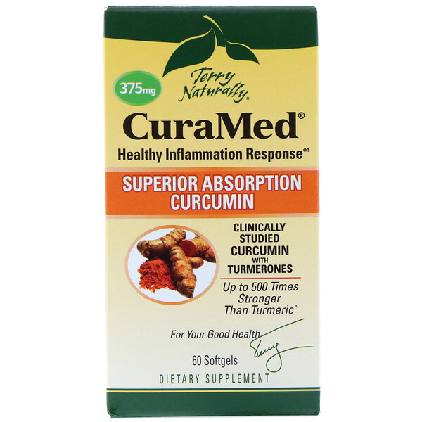 Terry Naturally‏, CuraMed, 375 mg, 60 Softgels