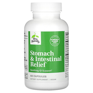 Terry Naturally, Alivio para el estómago y los intestinos, 60 cápsulas (75 mg por cápsula)