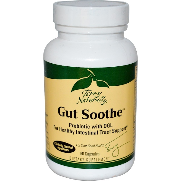 EuroPharma, Terry Naturally, Terry Naturally, Gut Soothe, 60 Capsules (Discontinued Item) 