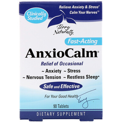 Terry Naturally AnxioCalm, успокоительное средство, 90 таблеток
