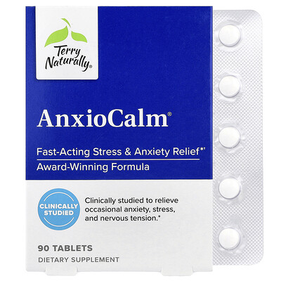 Terry Naturally, AnxioCalm®, 90 comprimidos (20 mg por comprimido)