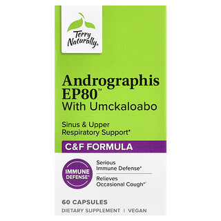 Terry Naturally, Andrographis EP80™ with Umckaloabo, 60 Capsules