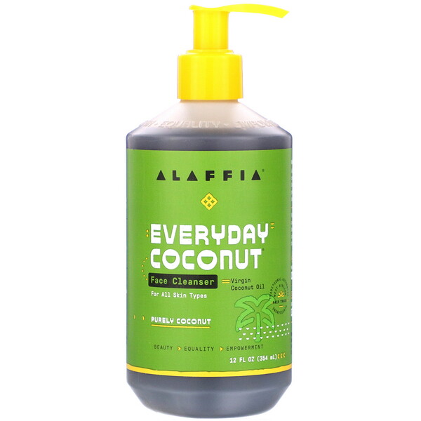 Alaffia, Everyday Coconut, Face Cleanser, Purely Coconut, 12 fl oz (354 ...