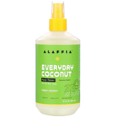 Alaffia Everyday Coconut, тоник для лица, чистый кокос, 354 мл (12 жидких унций)