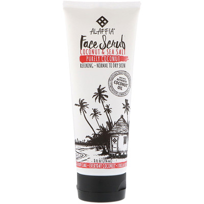 

Face Scrub, Normal to Dry Skin, Purely Coconut, 8 fl oz (236 ml)