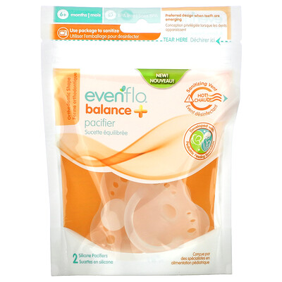 Evenflo Feeding Balance + соска, от 6 месяцев, 2 силиконовые пустышки