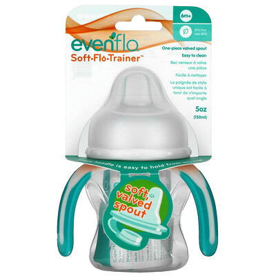 

Evenflo Feeding Soft-Flo Trainer, для детей от 6 месяцев, зеленый, 150 мл (5 унций)