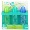 Evenflo Feeding, Vented+ Twist PP Tint Bottles, Standard, 0+ Months, Slow, 3 Bottles, 8 oz (240 ml) Each