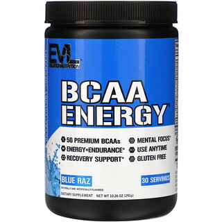 EVLution Nutrition, BCAA ENERGY（BCAAエネルギー）、ブルーラズ味、291g（10.26オンス）