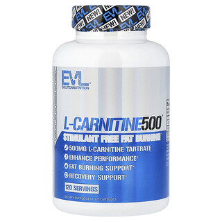 EVLution Nutrition, L-Carnitine500®，500 毫克，120 粒膠囊