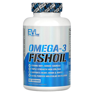 

EVLution Nutrition Omega-3 Fish Oil 120 Softgels