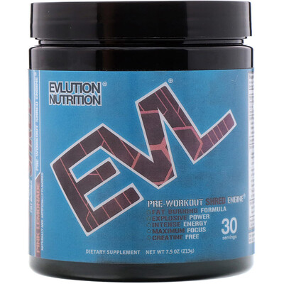 EVLution Nutrition ENGN Shred, средство перед тренировкой, розовый лимонад, 213 г