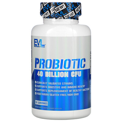 EVLution Nutrition Probiotic, 40 Billion CFU, 60 Veggie Capsules