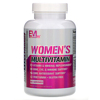 EVLution Nutrition, Multivitaminas para mujeres, 120 comprimidos