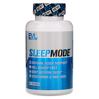 EVLution Nutrition, SleepMode, добавка, способствующая хорошему сну, 30 растительных капсул