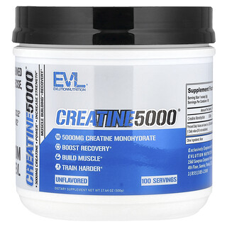 إيفلوشن نوتريشن‏, Creatine5000® ، بدون نكهات ، 17.64 أونصة (500 جم)