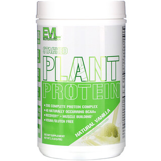 EVLution Nutrition, Stacked 植物蛋白質，天然巧香草味，1.5 磅（670 克）