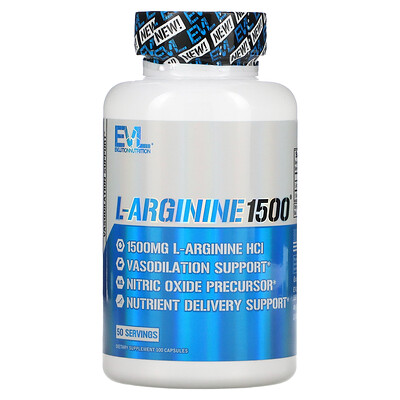 Photos - Vitamins & Minerals EVL Nutrition EVLution Nutrition EVLution Nutrition, L-Arginine1500, 1,500 mg , 100 Caps 