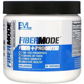 EVLution Nutrition, FiberMode，纖維 + 益生菌，原味，6.98 盎司（198 克）