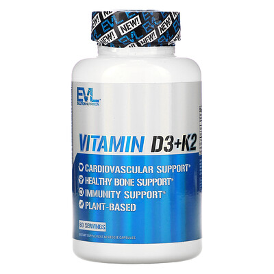 

EVLution Nutrition витамины D3 и К2, 60 вегетарианских капсул