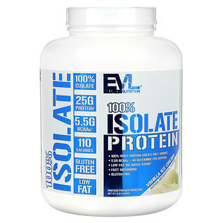 إيفلوشن نوتريشن‏, 100٪ Isolate Protein ، آيس كريم الفانيليا ، 5 رطل (2.268 جم)